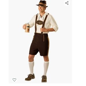 BRAND NEW Adult Halloween Costume - Bavarian Guy - Lederhosen